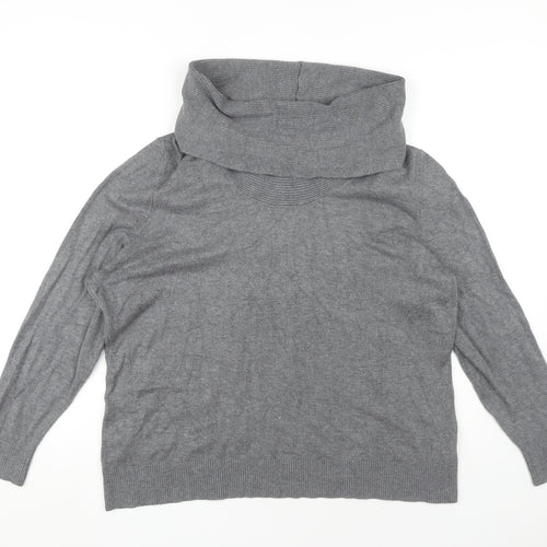 Alexon Women's Grey Cowl Neck Pullover Jumper XL