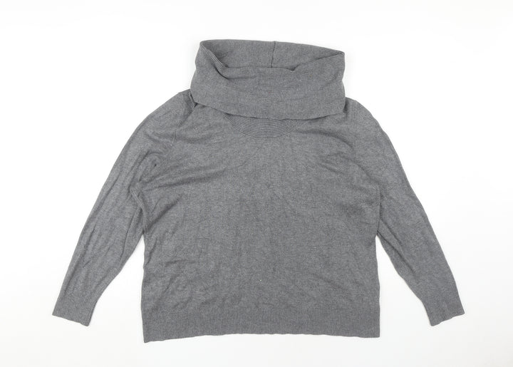 Alexon Women's Grey Cowl Neck Pullover Jumper XL