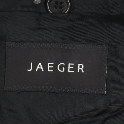 Jaeger Men's Black Wool Blazer, Size 44R Formal Jacket