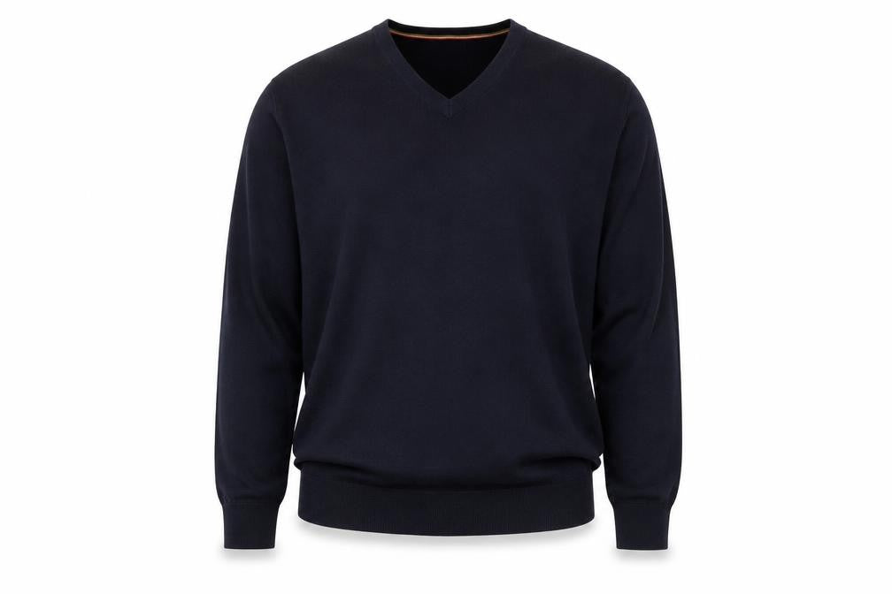 Front view of Next Men's Black XL V-Neck jumper