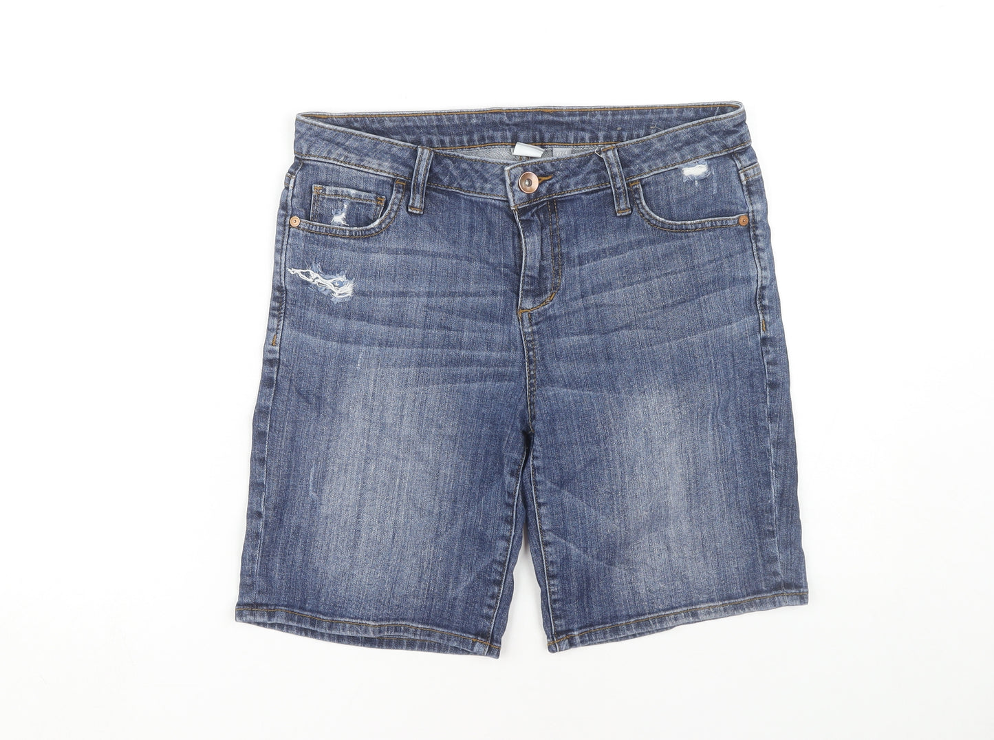 JCP Women's Blue Bermuda Shorts, Size 4, Casual Comfort