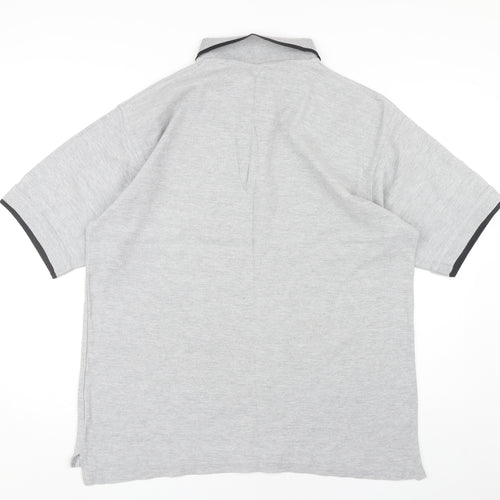 Pacific Blue Men's Grey Polo, L, Casual Short Sleeve