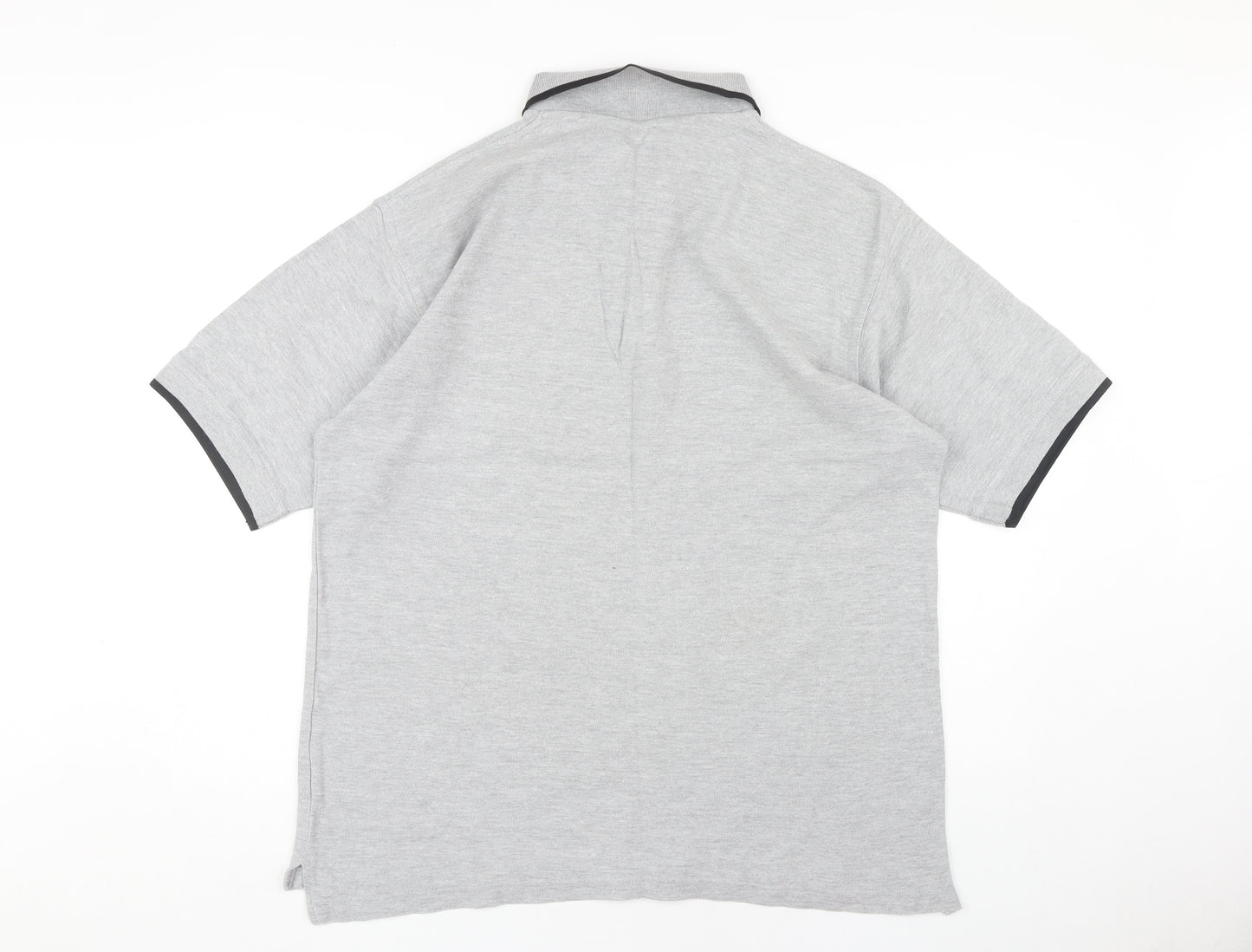 Pacific Blue Men's Grey Polo, L, Casual Short Sleeve