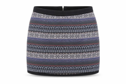 Front view of Lottie Women's Geometric Skirt, size 14, Multicoloured
