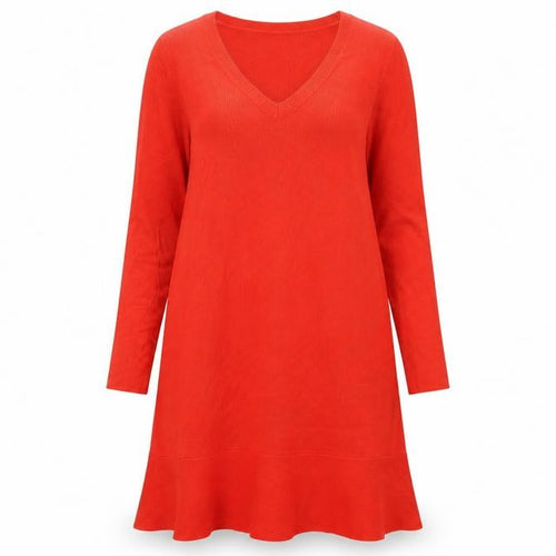 ASOS Women's Red Long Sleeve Knit Dress Size 12