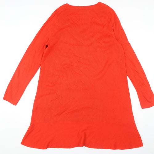 ASOS Women's Red Long Sleeve Knit Dress Size 12