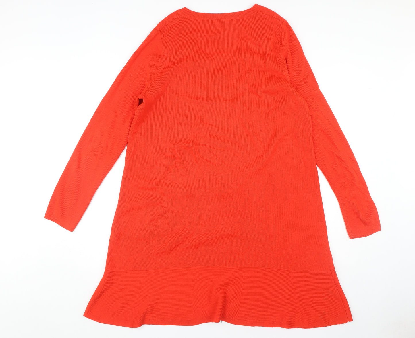 ASOS Women's Red Long Sleeve Knit Dress Size 12