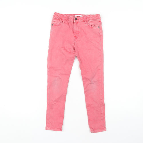 Marks and Spencer Girls Pink Skinny Jeans 7-8 Years