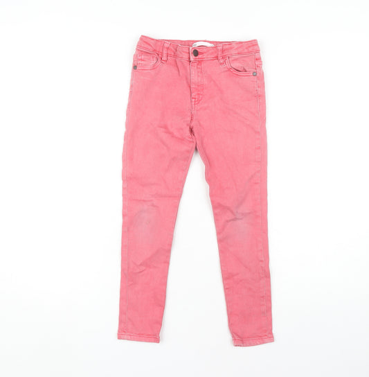 Marks and Spencer Girls Pink Skinny Jeans 7-8 Years