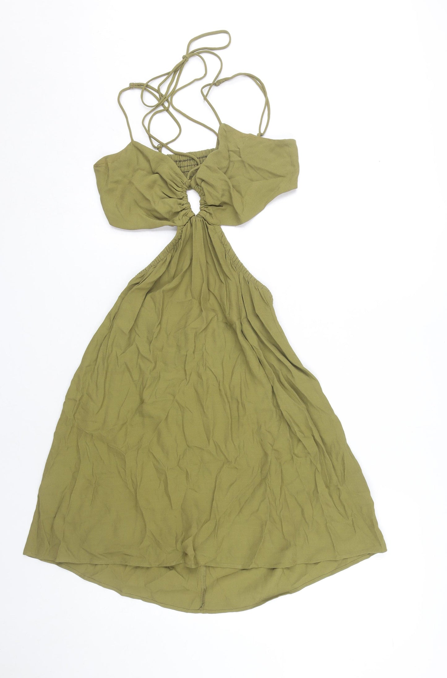 H&M Women's Green Sleeveless Dress, Size S