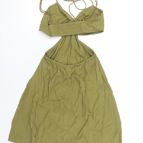 H&M Women's Green Sleeveless Dress, Size S