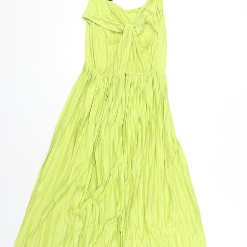 Marks and Spencer Women's Green Dress, Size 8, Sleeveless