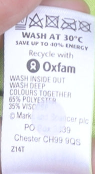 Marks and Spencer Women's Green Dress, Size 8, Sleeveless