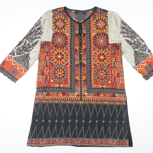 Khaadi Women's Multicoloured Geometric Dress Size 10
