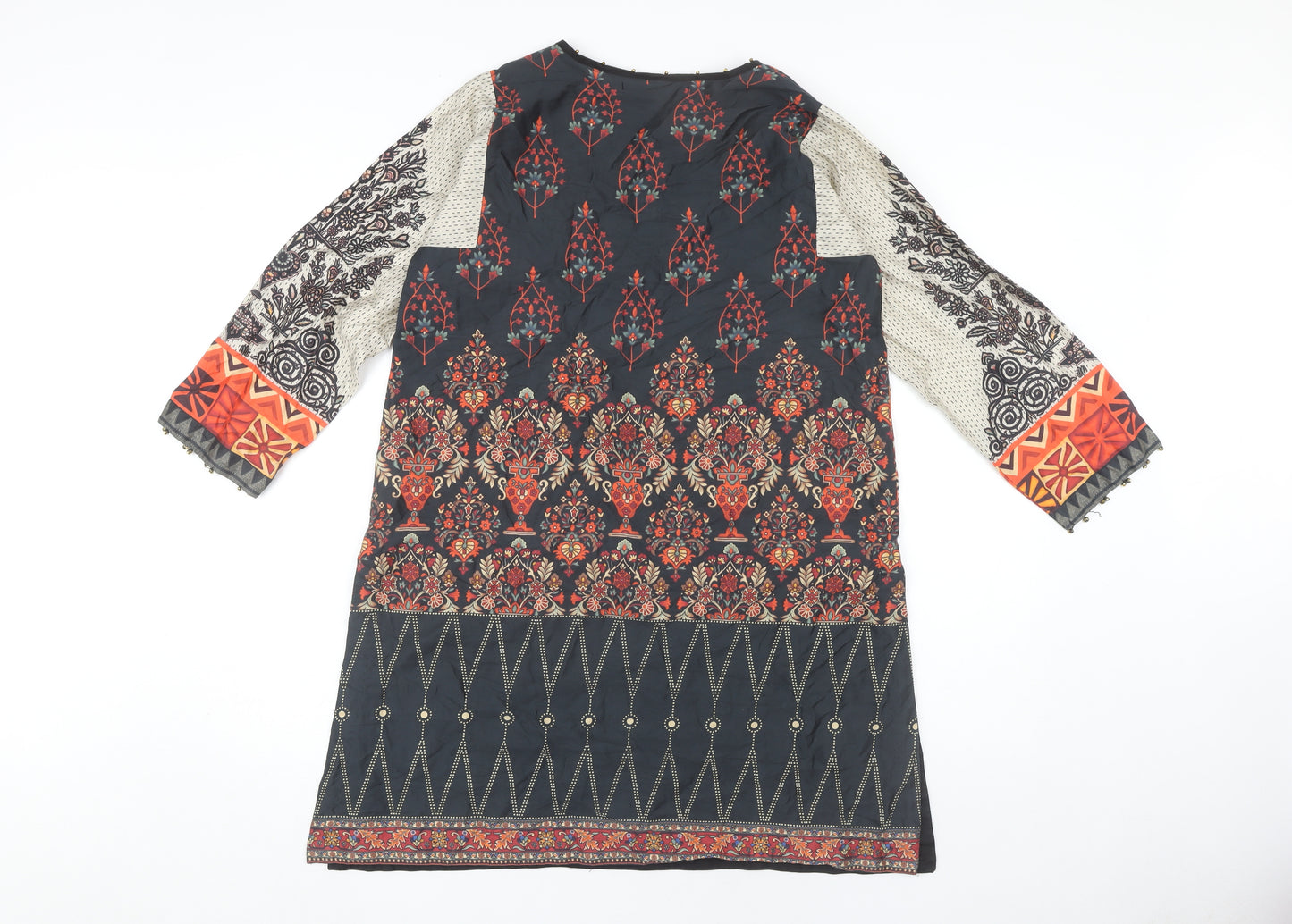 Khaadi Women's Multicoloured Geometric Dress Size 10
