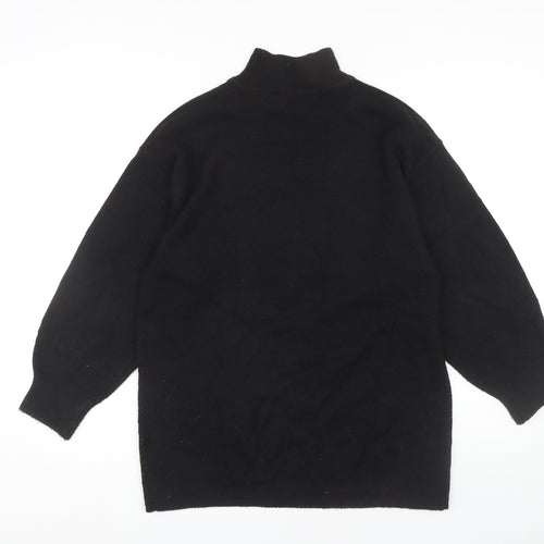 H&M Women's Black High Neck Pullover Jumper XS