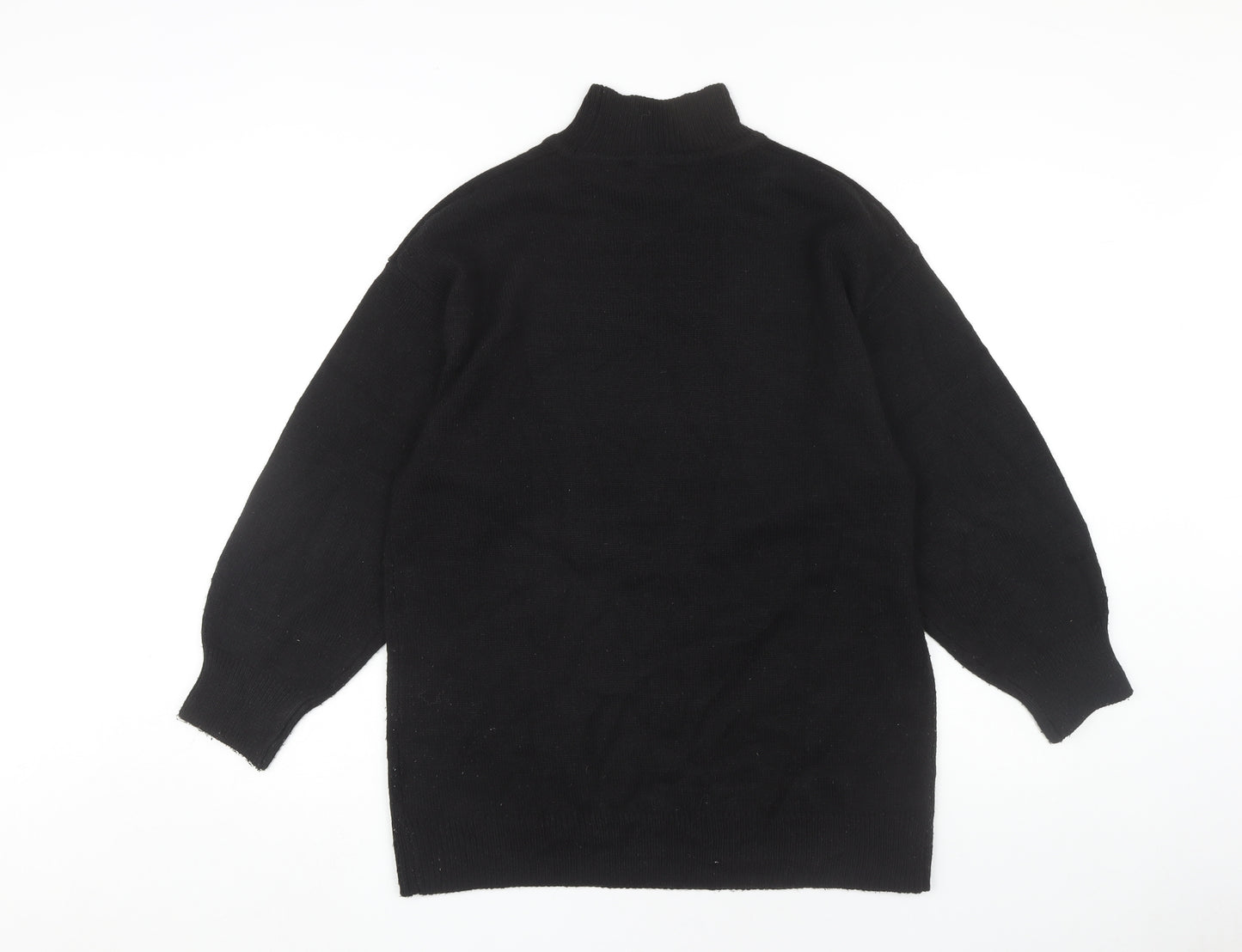H&M Women's Black High Neck Pullover Jumper XS