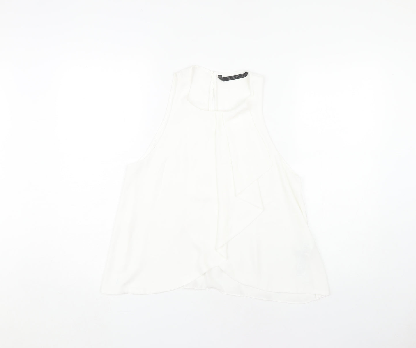 Zara Trafaluc Women's White Sleeveless Blouse, Size S