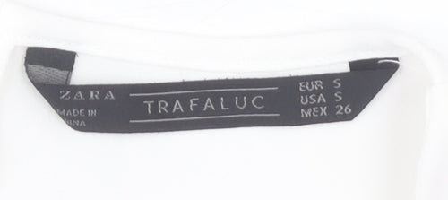 Zara Trafaluc Women's White Sleeveless Blouse, Size S