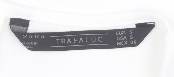 Zara Trafaluc Women's White Sleeveless Blouse, Size S