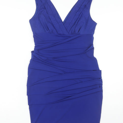 Valerie Bertinelli Women's Blue Bodycon Dress Size 8