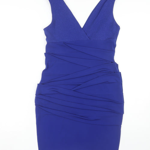 Valerie Bertinelli Women's Blue Bodycon Dress Size 8