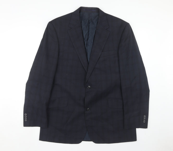 Daniel Hechter Men's Blue Check Blazer, 42