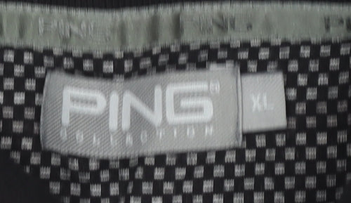 Ping Men’s Black XL Polo Shirt with Logo Accent