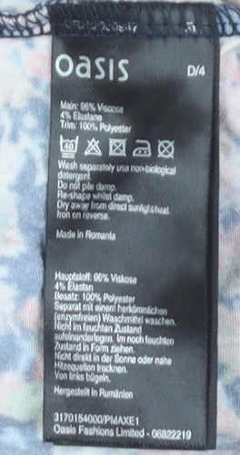 Oasis Multicoloured Floral Fit & Flare Dress, Size 12