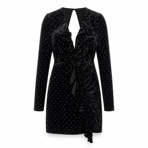 Topshop Women's Black Velvet Dress Size 10