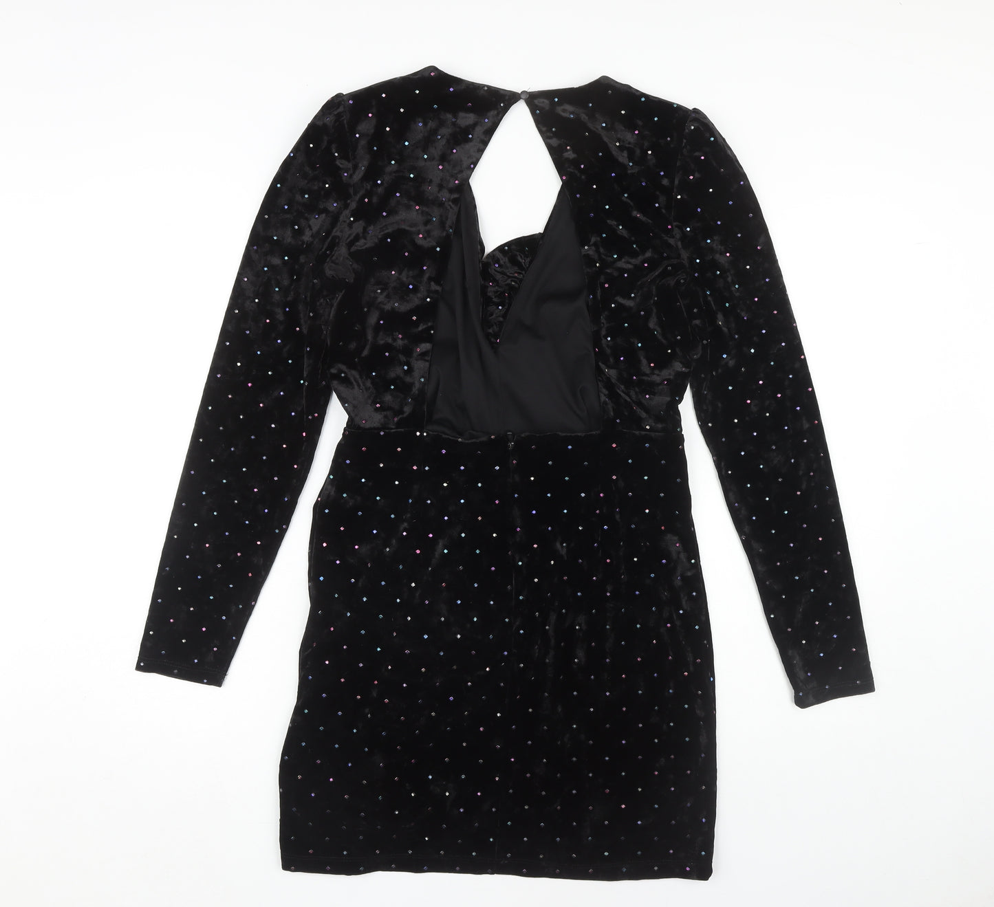 Topshop Women's Black Velvet Dress Size 10