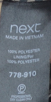 Next Women's Blue Tweed Jacket Zip Detail