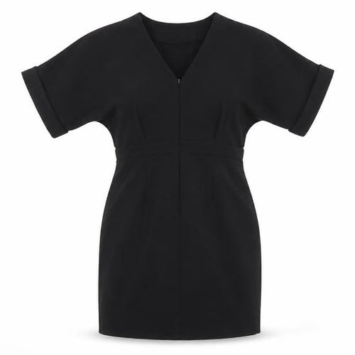 ASOS Women's Black Sheath Dress Size 10 V-Neck Classic