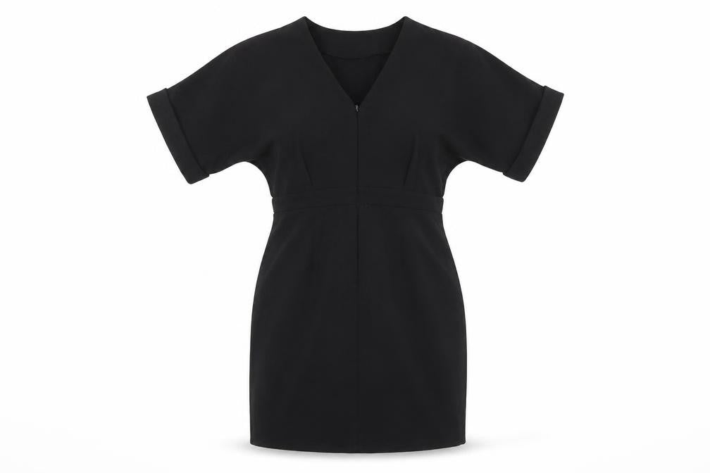 ASOS Women's Black Sheath Dress Size 10 V-Neck Classic