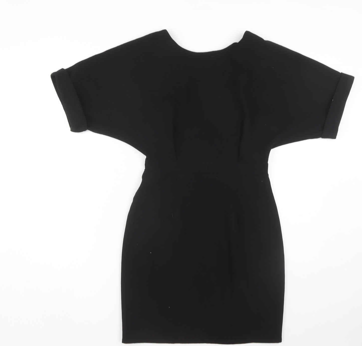 ASOS Women's Black Sheath Dress Size 10 V-Neck Classic