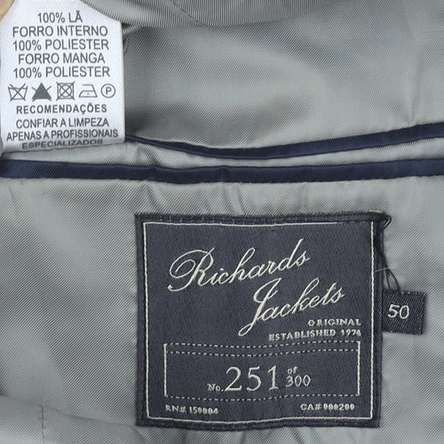 Richards Jackets Men's Blue 40 Regular Fit Suit Jacket
