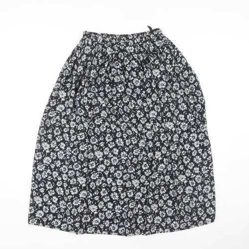 Marks and Spencer Women's Blue Floral Skirt Size 14