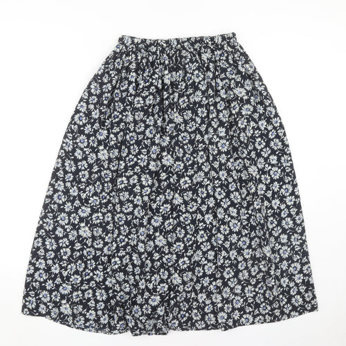 Marks and Spencer Women's Blue Floral Skirt Size 14