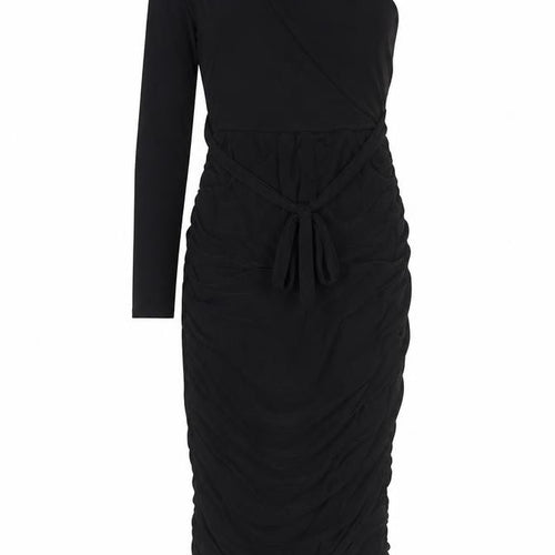 Femme Luxe Women's Black One Shoulder Dress Size 6