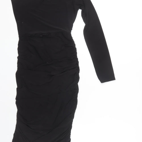 Femme Luxe Women's Black One Shoulder Dress Size 6