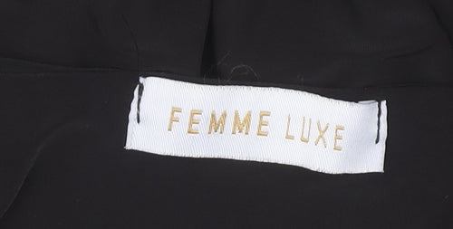 Femme Luxe Women's Black One Shoulder Dress Size 6