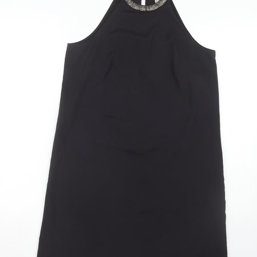 H&M Women's Black Sleeveless Beaded Dress, Size 8