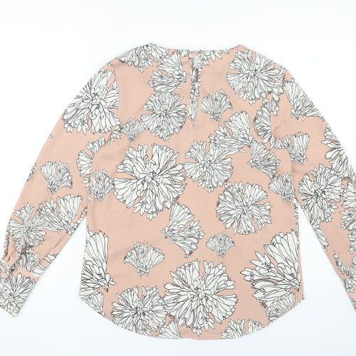 H&M Women’s Pink Floral Blouse Size 8