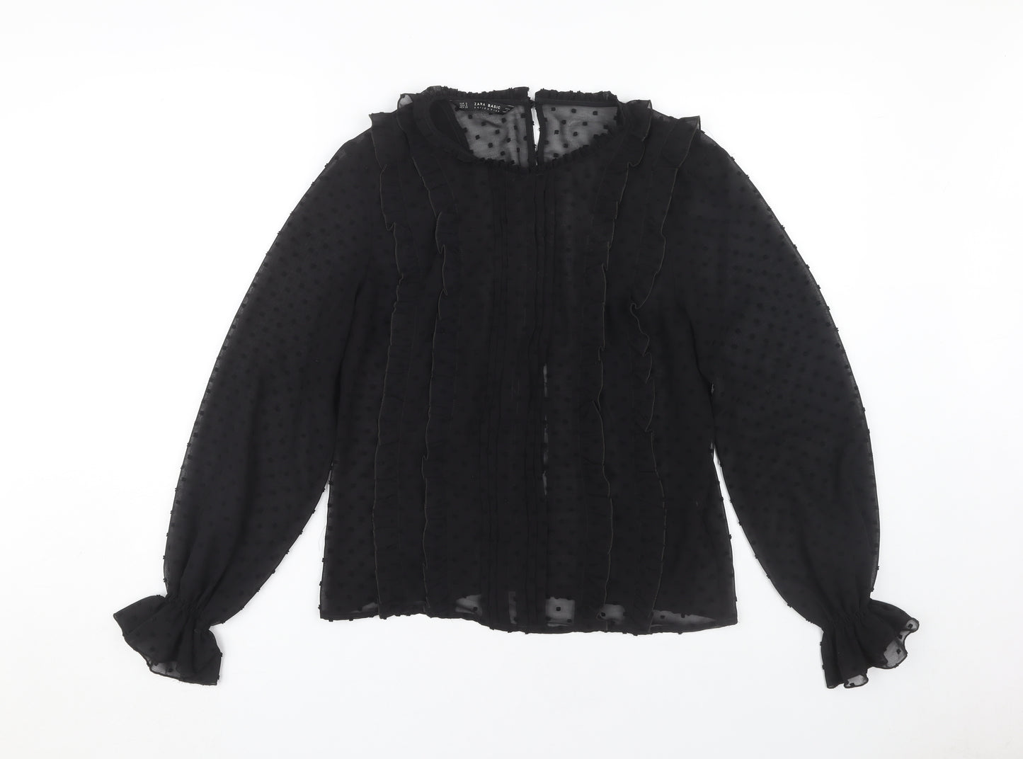 ZARA Women's Black Long Sleeve Blouse S