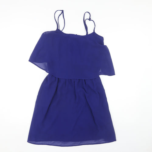 Mango Women's Blue Slip Dress, Size 6, Casual Wear