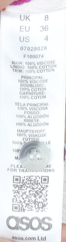 ASOS Women’s Multicoloured Floral Peasant Skirt Size 8