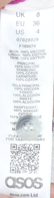 ASOS Women’s Multicoloured Floral Peasant Skirt Size 8