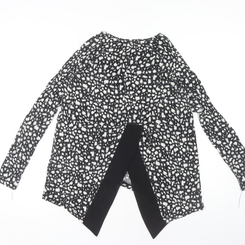 Label Lab Women's Black Animal Print Top Size 10