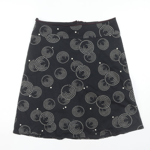 Dorothy Perkins Women's Black Geometric A-Line Skirt