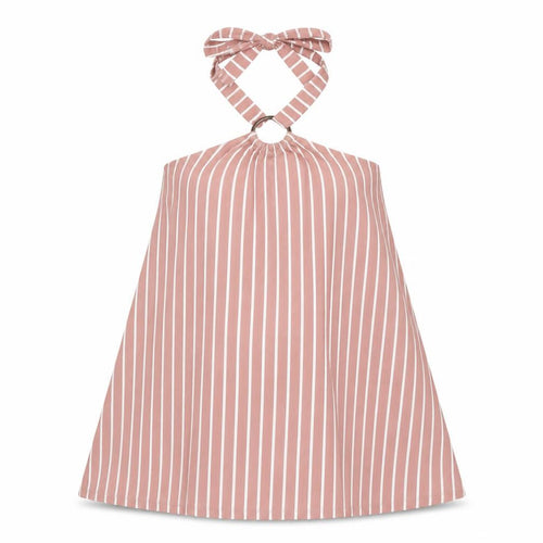 ASOS Women's Pink Striped Halter A-Line Dress Size 8